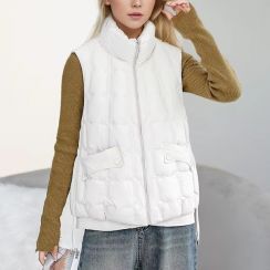 3Pcs Winter Warm Womens Short Bubble Vests