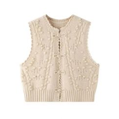 2Pcs Sleeveless Knit Vest Womens Tops