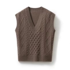 2Pcs Sleeveless Knit V Neck Womens Vest Sweater