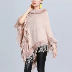 2Pcs Winter Pullover Hair Collar Fringe Shawl