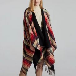 2Pcs Womens Winter Plaid Shawl