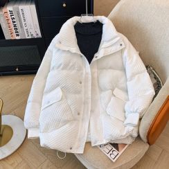 2Pcs Womens Winter Loose Casual Cotton Jacket