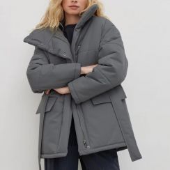 Womens Winter Cotton Jacket with Belt